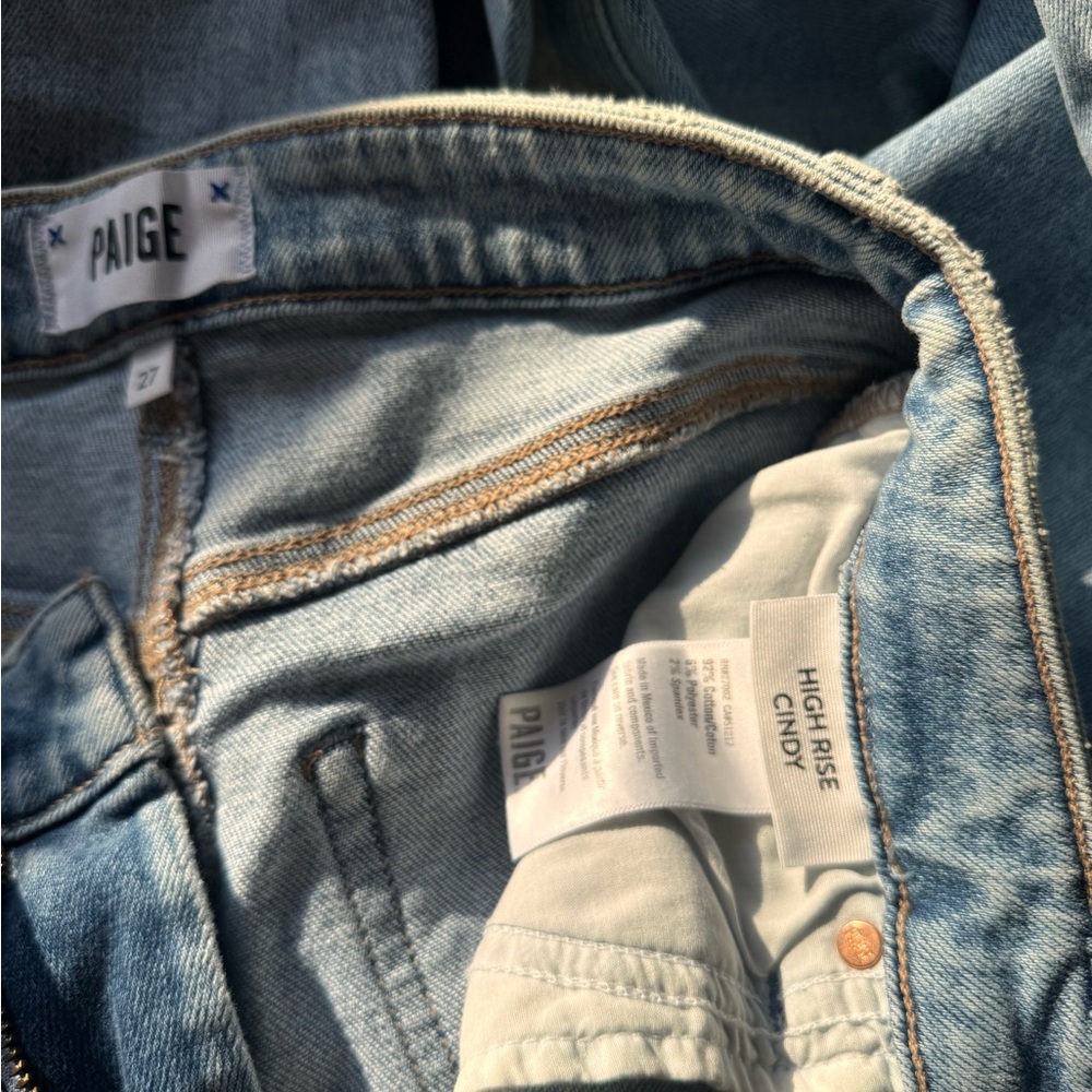 Paige Premium Denim - Ultra High Rise Cindy w/ Raw Hem in Mariska, Size 27 - Picture 9 of 9